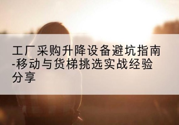 安乡移动式升降机怎么选-工厂采购升降设备避坑指南-移动与货梯挑选实战经验分享